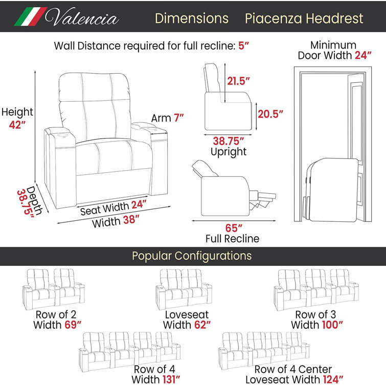 Valencia piacenza home theater seating new arrivals